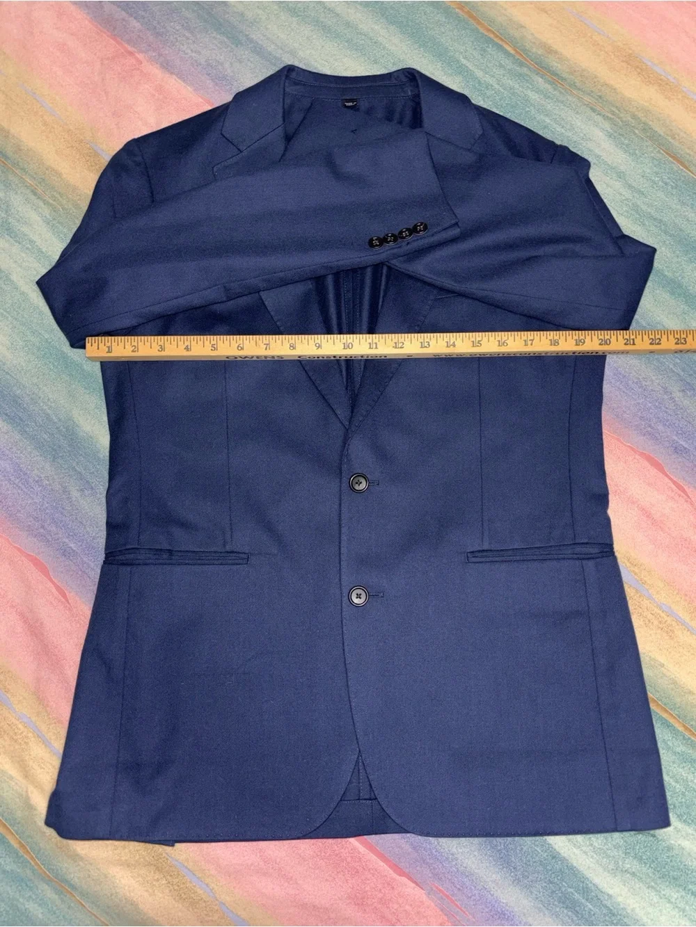 J. Crew Ludlow Slim navy blue Italian Suit (Jacket/Pants) size 40R wool cotton